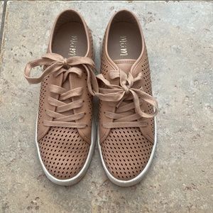 Vici MONTECITO FAUX LEATHER PERFORATED SNEAKERS - BRICK